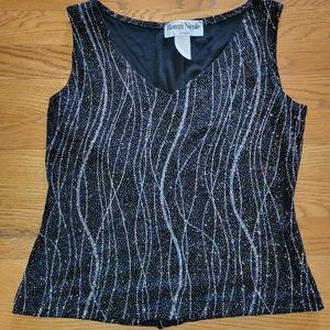 Vintage 90s Black Glittery Tank